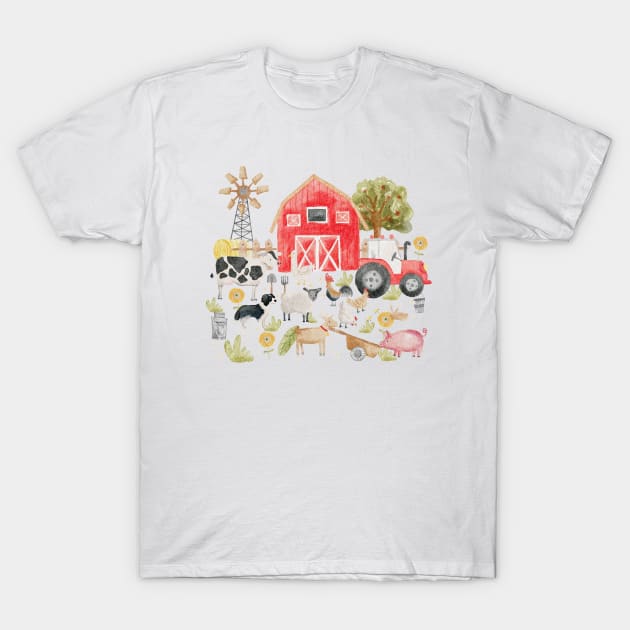 The Farmyard T-Shirt by Harpleydesign